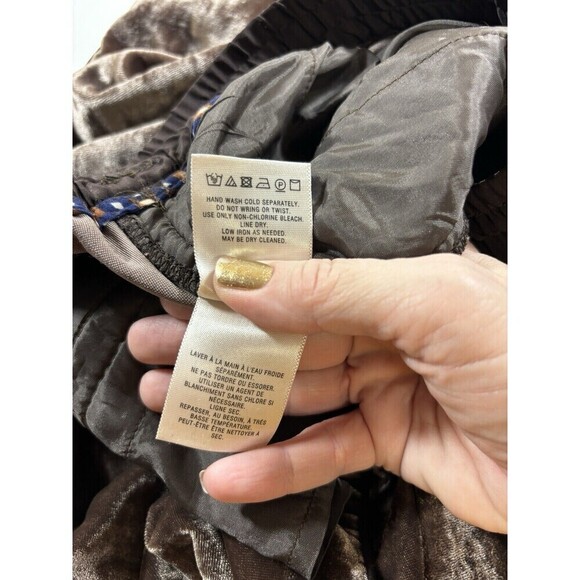 Elevenses Anthropologie Sonia Velvet Joggers Pants Dark Purple Small Cropped - Picture 10 of 16